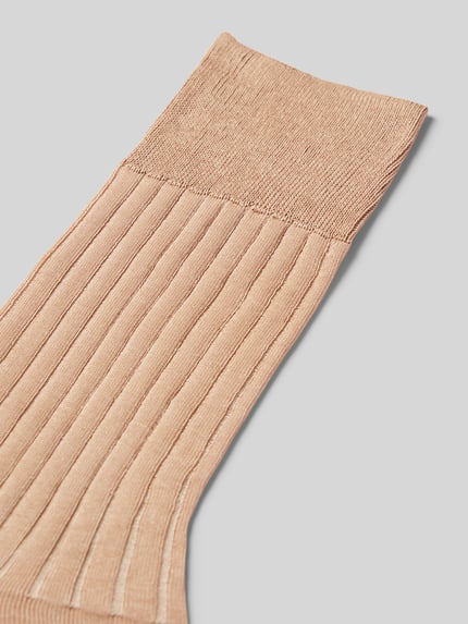 FALKE Socken aus reiner Baumwolle Modell 'Shadow' Camel 2