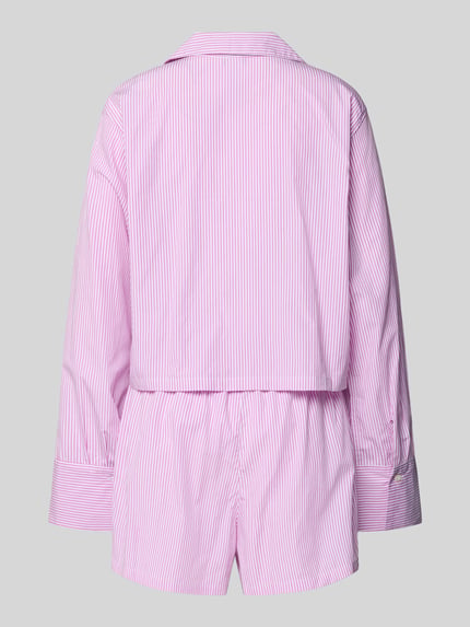 Polo Ralph Lauren Comfort Fit Pyjama aus reiner Baumwolle Modell 'SHIRTING STRIPES' Pink 3