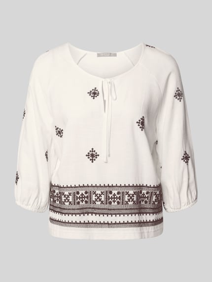 Bluse aus Viskose-Mix mit 3/4-Arm Shop The Look MANNEQUINE