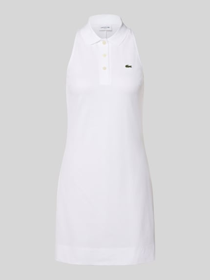 Produktfoto, Slim Fit Polokleid aus katoenmix van Lacoste, look: effen kleuren, knoopsluiting, logodetail, piqué structuur, minilengte