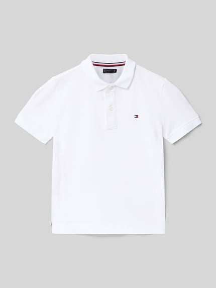 Tommy Hilfiger Kids Regular Fit Poloshirt aus reiner Baumwolle Weiss 1