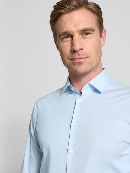 s.Oliver BLACK LABEL shaped fit zakelijk overhemd van katoenstretch Lichtblauw - 3