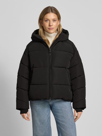 WITHBLACK Regular Fit Puffer Jacket mit Zweiwege-Reißverschluss Black 4