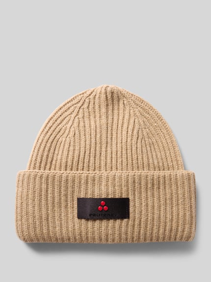 Peuterey Czapka beanie z domieszką kaszmiru model 'SAVIS' Beżowy 1