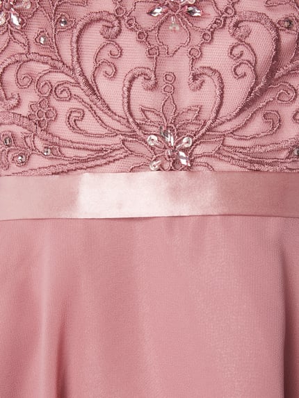 LUXUAR FASHION Sukienka koktajlowa zdobiona kamieniami Fiołkoworóżowy 4