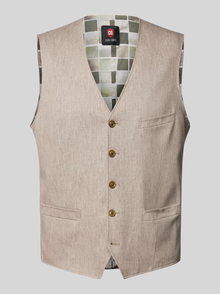 Gilet met strookzakken, model 'Mosley' Shop The Look MANNEQUINE