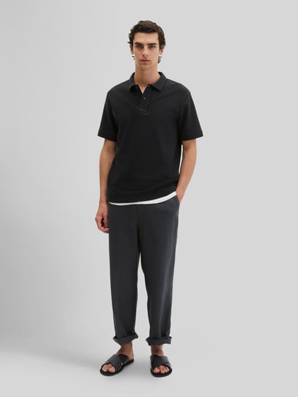 Marc O'Polo Regular Fit Poloshirt aus Baumwoll-Mix Black 1