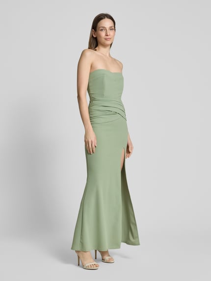 SISTAGLAM Avondjurk met hartvormige hals, model 'ANIA' Groen - 1