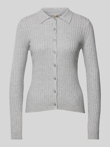 Soyaconcept Regular Fit Strickjacke mit Woll-Anteil Modell 'FETIMA' Hellgrau Melange 2