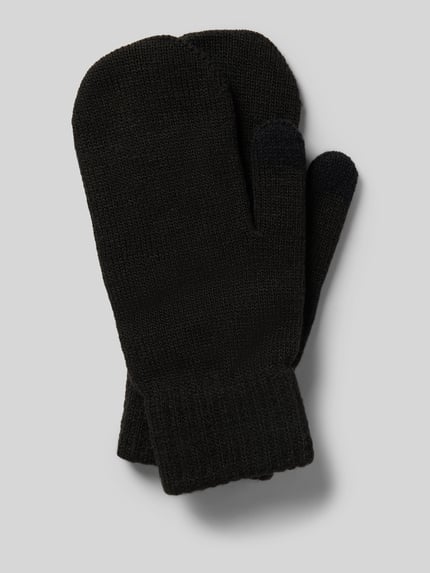 PIECES Fäustlinge mit breitem Rippbündchen Black 1