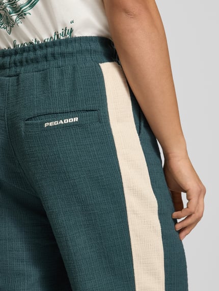 PEGADOR Straight Fit Sweatpants aus Baumwoll-Mix Dunkelgruen 3