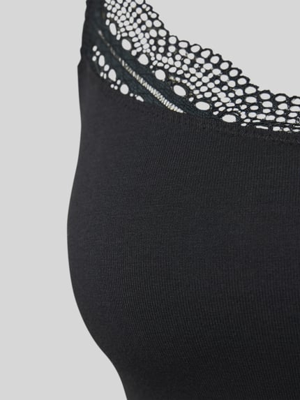 SKINY Slim Fit Trägertop mit Spitzenbesatz Black 2