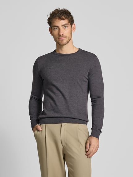 JOOP! COLLECTION Strickpullover mit Rundhalsausschnitt Anthrazit 4