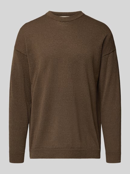 ONLY & SONS Relaxed Fit Strickpullover mit Baumwoll-Anteil Modell 'JOB' Dunkelbraun 2