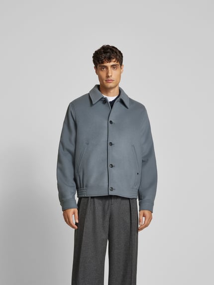 Closed Overhemdjack met platte kraag Blauw - 4