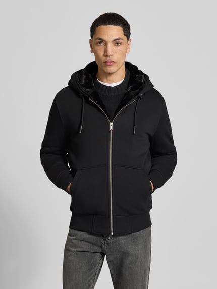 Moose Knuckles Sweatjacke mit Teddyfutter Modell 'classic bunny' Black 4