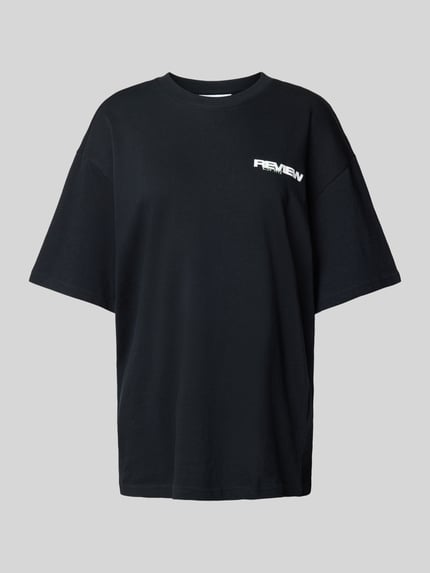 REVIEW T-shirt z nadrukiem z logo Czarny 2