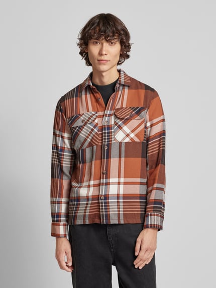 JACK & JONES Slim Fit Freizeithemd mit Brustpattentaschen Modell 'DARREN' Rot 4