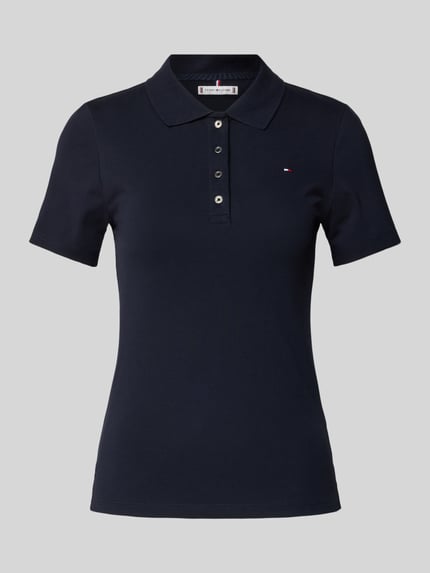 Tommy Hilfiger Slim fit poloshirt met logostitching, model '1985' Marineblauw - 2