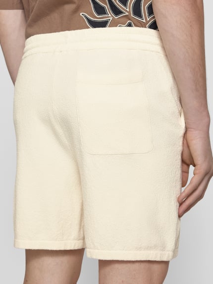 ONLY & SONS Regular fit sweatshorts met structuurmotief, model 'FRANKIE' Offwhite - 3