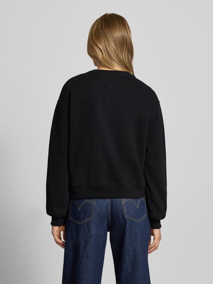 Tommy Jeans Relaxed Fit Sweatshirt aus Baumwoll-Mix Black 5