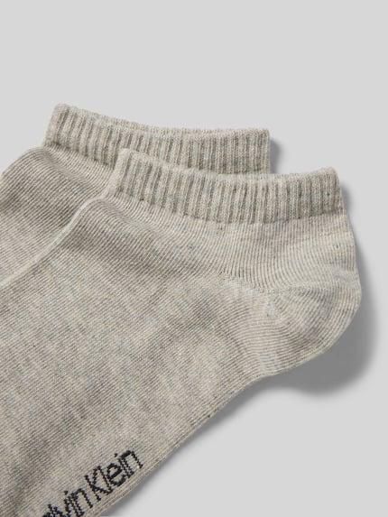 Calvin Klein Jeans Socken mit Label-Print im 2er-Pack Mittelgrau Melange 2