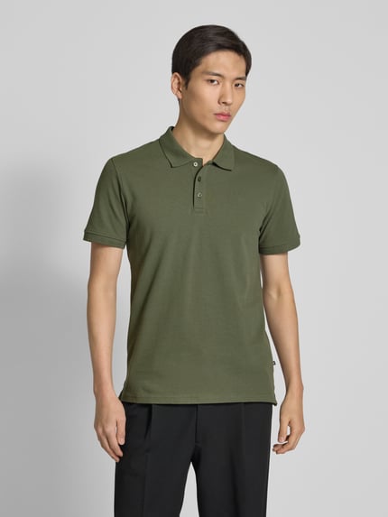 Matinique Koszulka polo o kroju regular fit z krótką listwą guzikową model ‘poleo’ Średniobrązowy 4