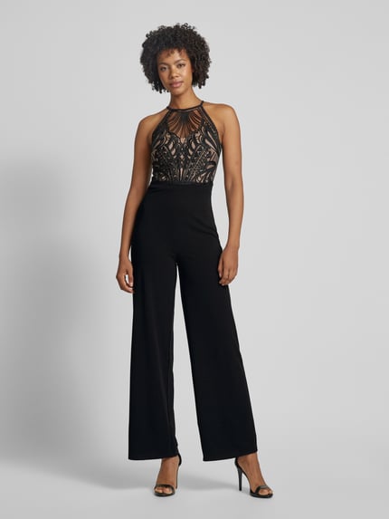 Lipsy Jumpsuit met kant Zwart - 4