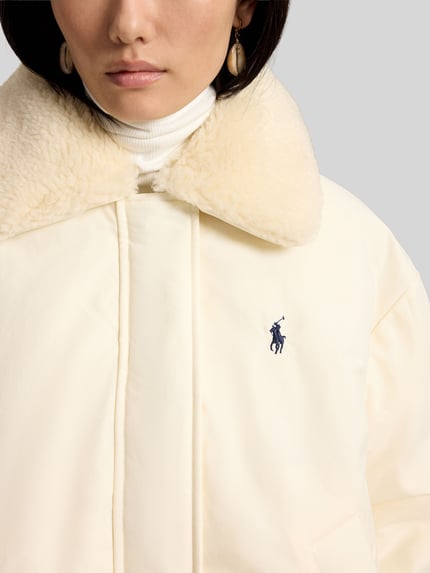 Polo Ralph Lauren Bomberka z odpinanym kołnierzem ze sztucznego futra Beżowy 6