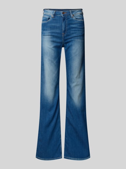 Pepe Jeans Jeansy z wysokim stanem z mieszanki bawełny model 'WILLA' Jeansowy niebieski 2