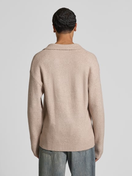 JACK & JONES Loose fit gebreide pullover met wol model 'SOHO' Offwhite - 5