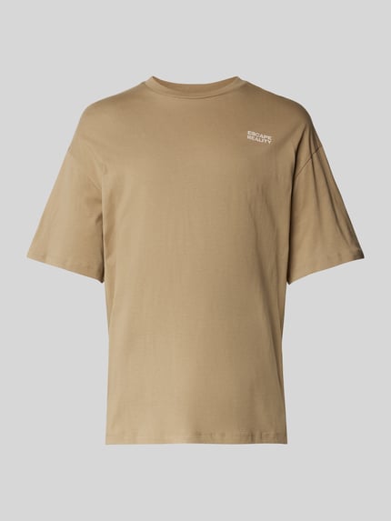 JACK & JONES T-shirt z nadrukiem z logo Beżowy 2