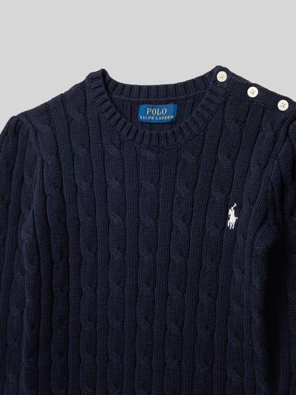Polo Ralph Lauren Kids Strickpullover mit Label-Stitching Marine 2