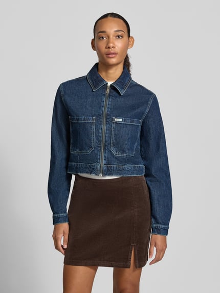 GUESS Jeans Kort jeansjack met ritssluiting Jeansblauw - 4