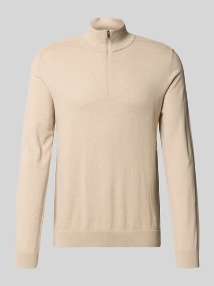 Selected Regular Fit Troyer aus reiner Baumwolle Modell 'BERG' Ecru 2