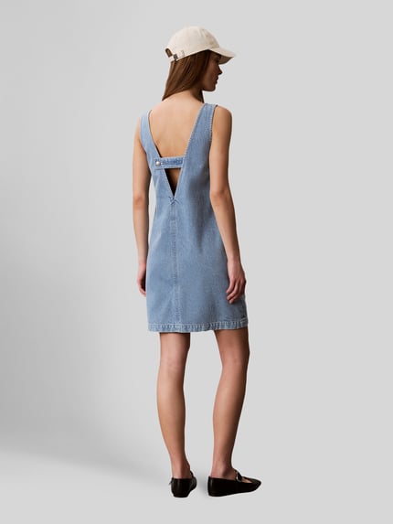 Calvin Klein Jeans Mini Jeanskleid aus reiner Baumwolle Jeansblau 5