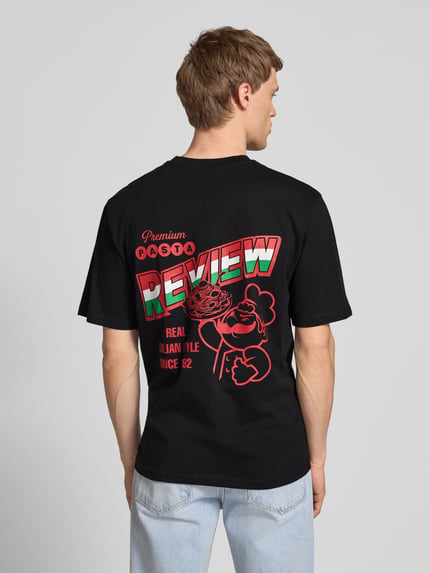 REVIEW T-Shirt mit Label-Print Black 5