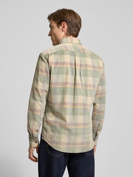 Fynch-Hatton Slim Fit Freizeithemd aus Cord Gruen 5