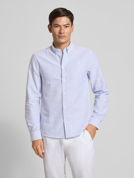 Wood Wood Regular fit vrijetijdsoverhemd met button-downkraag, model 'Adam' Lichtblauw - 4