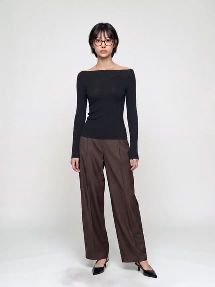 VERO MODA Langarmshirt mit U-Boot-Ausschnitt Black 1