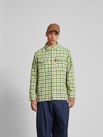 Billionaire Boys Club Koszula casualowa o kroju regular fit z dodatkiem wełny Zielony 4
