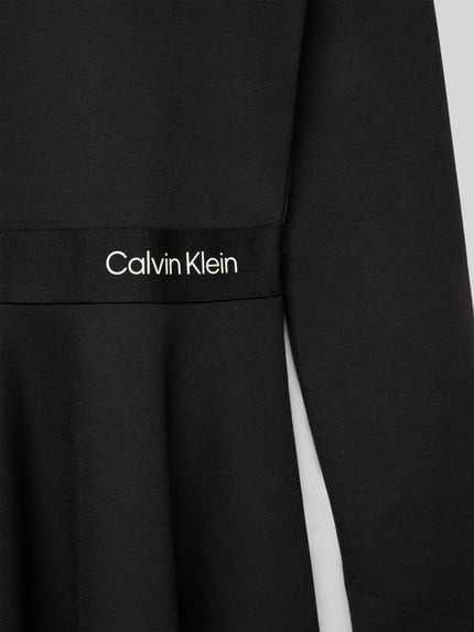 Calvin Klein Jeans Kleid mit Label-Print Black 2