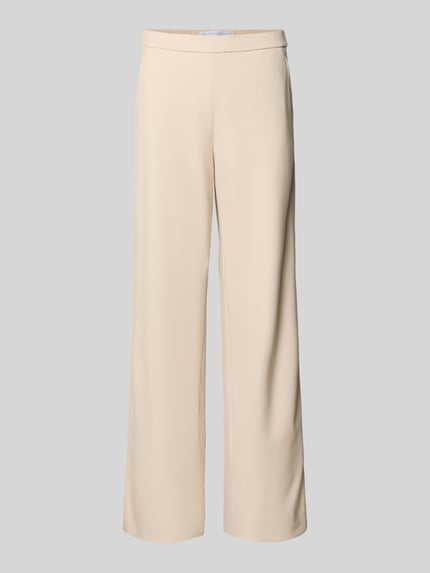 Produktfoto, Wide Leg Stoffhose mit elastischem Bund Modell 'PALINA' von Raffaello Rossi, Damen Stoffhose aus Material-Mix mit Viskose-Anteil, Crêpe-Struktur, französische Eingrifftaschen, Gesäßtaschen, Farbe Beige