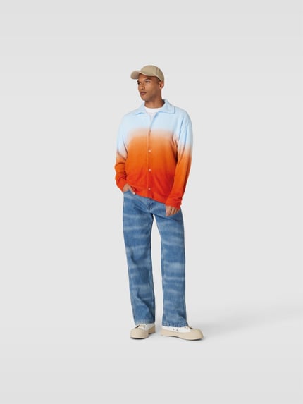 Bonsai oversized vrijetijdsoverhemd met kleurverloop Oranje - 1