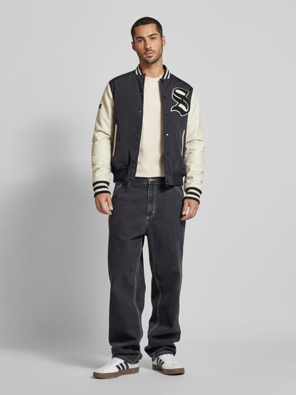 JACK & JONES T-Shirt mit geripptem Rundhalsausschnitt Modell 'BRADLEY' Offwhite 1