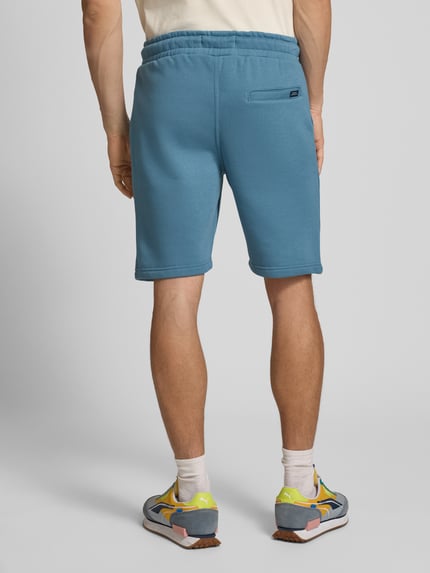 Blend Szorty z dzianiny dresowej o kroju regular fit z naszywką z logo Szaroniebieski 5