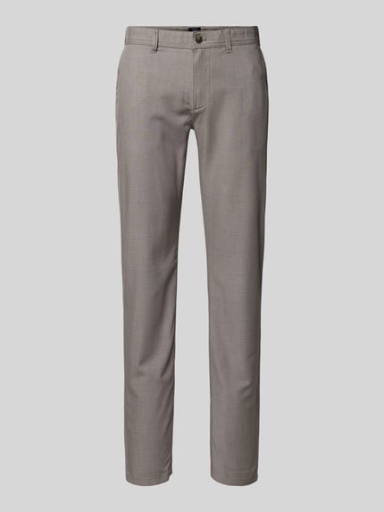 MCNEAL Spodnie materiałowe o kroju slim fit z francuskimi wpuszczanymi kieszeniami Średnioszary melanż 2
