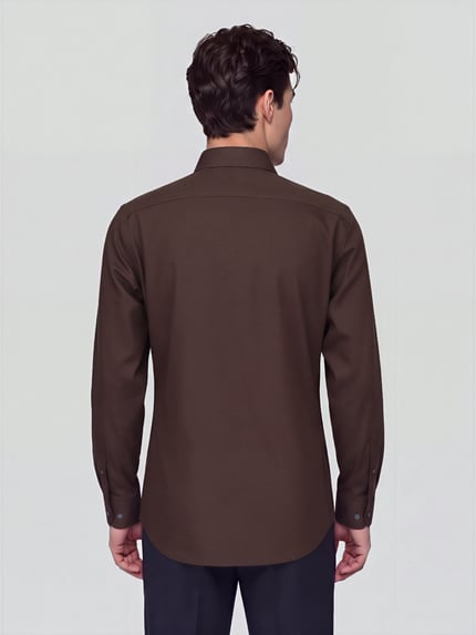 Selected Slim Fit Businesshemd aus Baumwoll-Mix Modell 'FILIP' Dunkelbraun 5