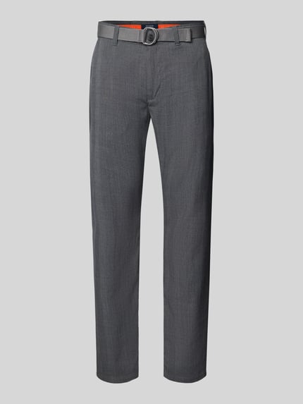 MCNEAL Spodnie o kroju slim fit z paskiem Granatowy 2