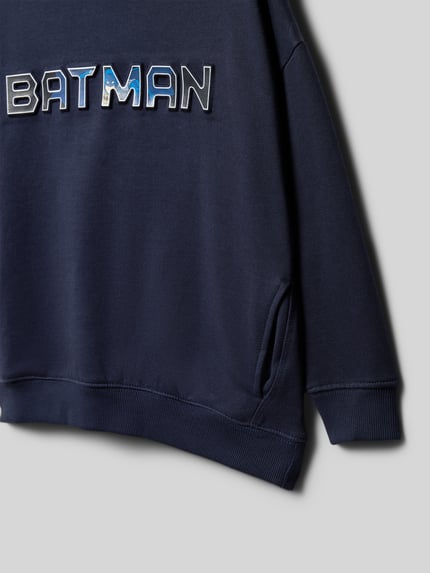 MANGO Hoodie mit Eingrifftaschen Modell 'batboss' Marine 2